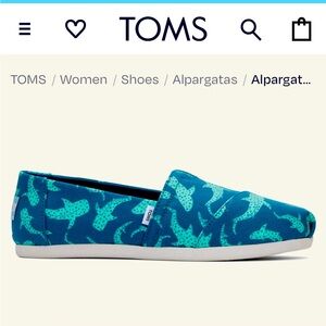 Toms alpargata starry whale. Perfect for summer like new.  9.5 women. Glow!